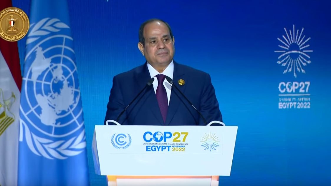 كلمة الرئيس السيسي في افتتاح الشق الرئاسي لقمة المناخ COP 27