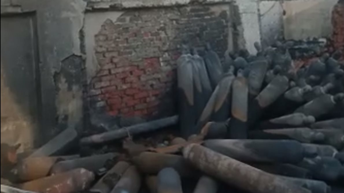 حريق داخل مصنع أكسجين بالبحيرة 