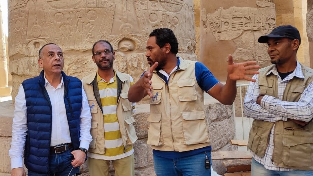 صالة الأعمدة الكبري بمعابد الكرنك