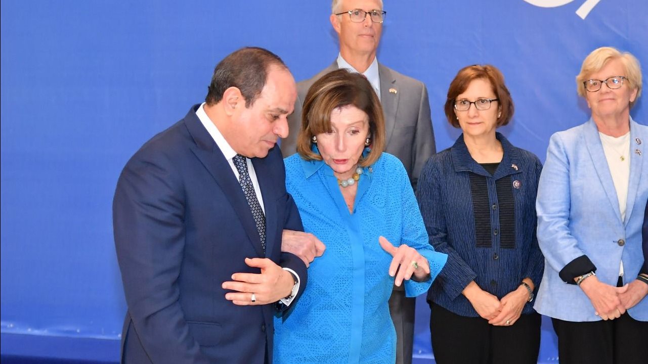 الرئيس السيسي ورئيسة مجلس النواب الأمريكي