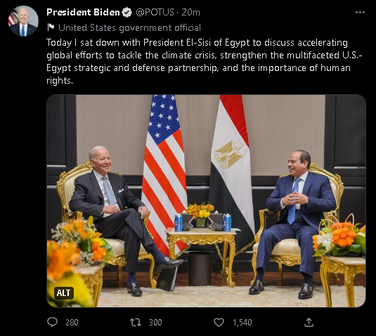 تغريدة بايدن