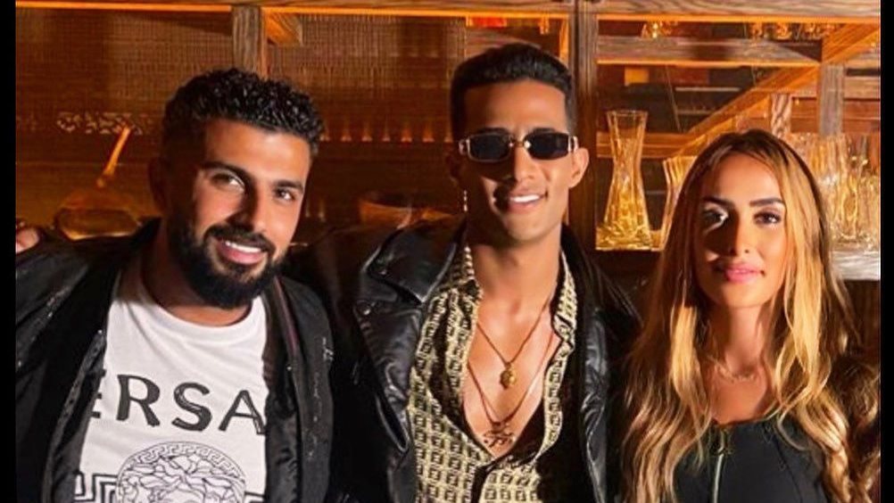  زينة ومحمد رمضان ومحمد سامي