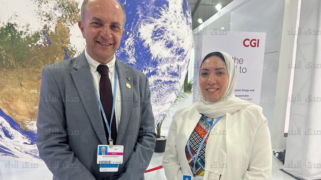 المهندس أحمد كمال عبد المنعم ومحررة "صدى البلد"