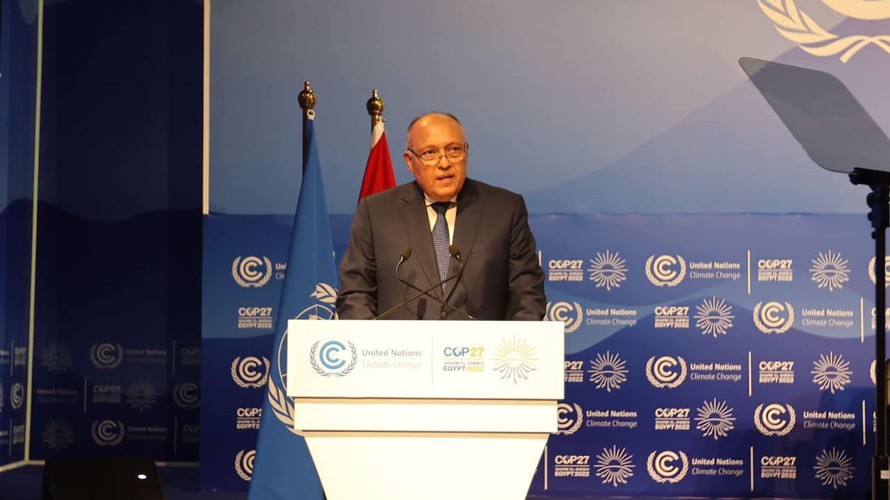 سامح شكري وزير الخارجية رئيس مؤتمر المناخ COP27