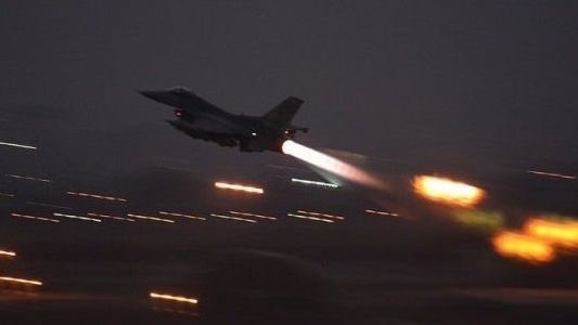 صورة نشرتها وزارة الدفاع التركية تزامناً مع الهجوم