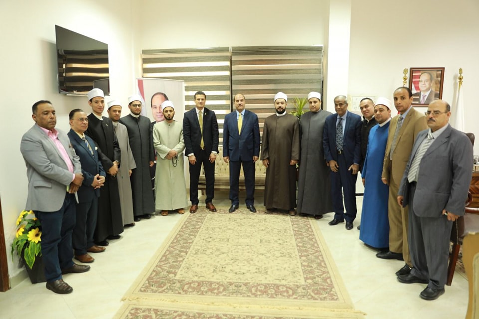 رئيس جامعة العريش يستقبل أعضاء الأزهر العالمي للفتوى