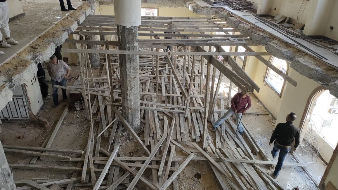 إيقاف أعمال بناء مخالف في الإسكندرية 