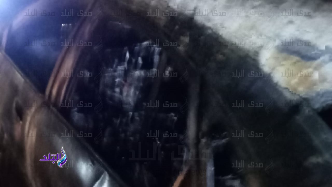 اندلاع حريق في سيارة بموكب زفاف بأسيوط 