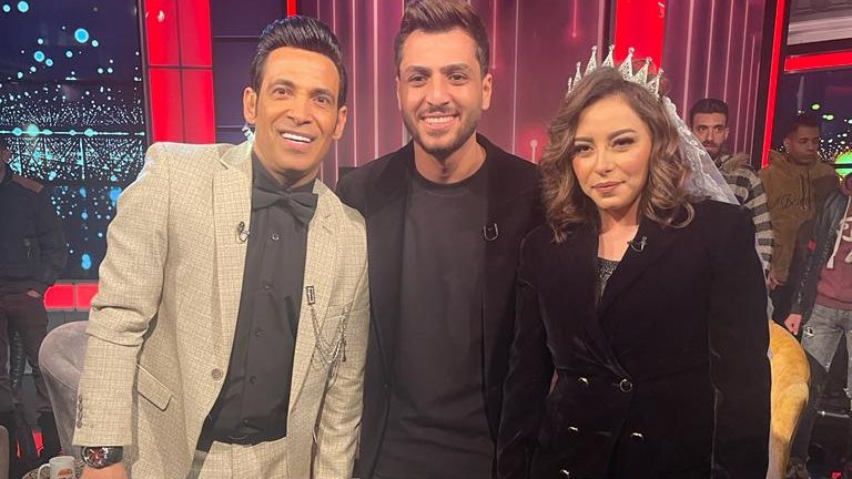 الهام عبد البديع وزوجها وأحمد سعد