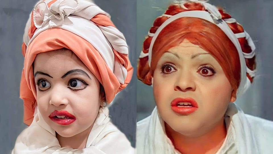 طفلة تقلد شخصية الخالة نوسة