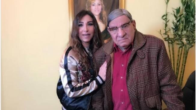مفيد فوزي وزوجته آمال العمدة 