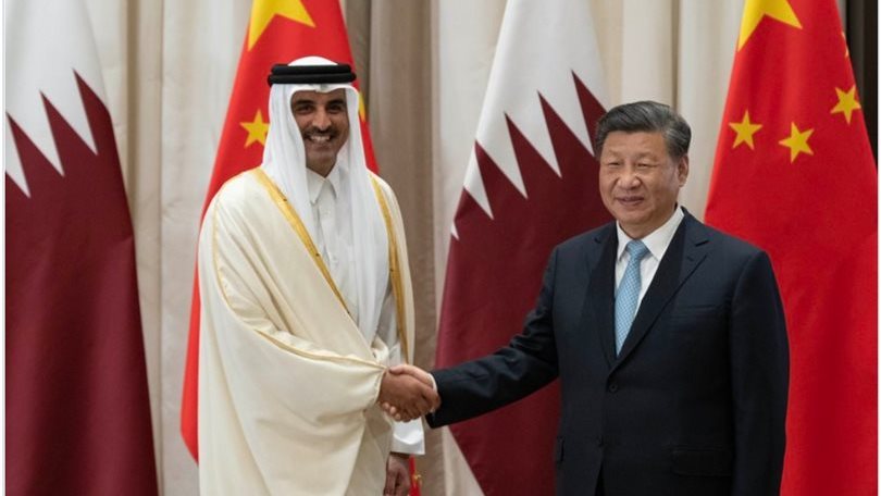 أمير قطر والرئيس الصيني