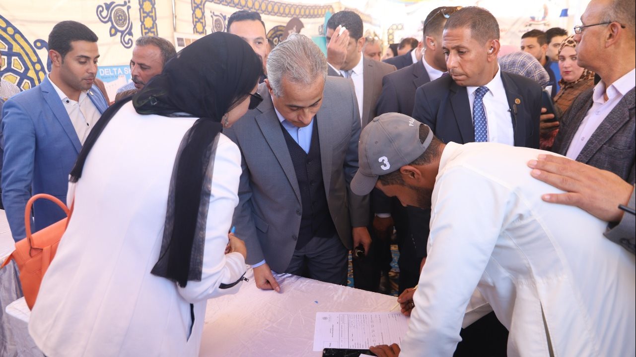وزير القوى العاملة خلال ملتقى التوظيف