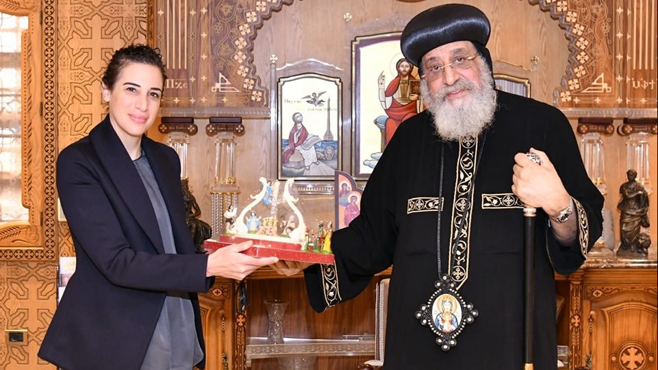 البابا تواضروس يستقبل سفيرة قبرص بالقاهرة