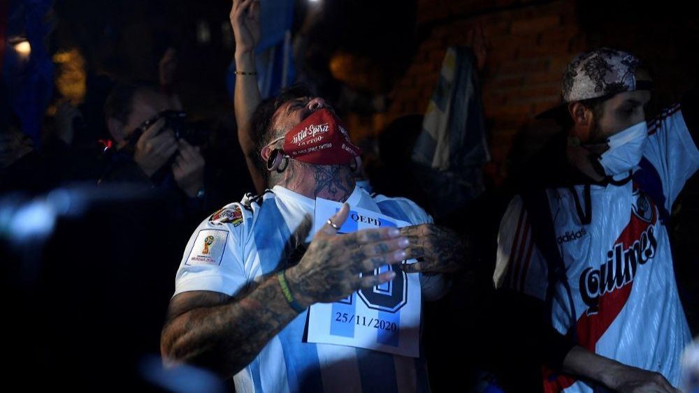 الارجنتينيون يحتفلون بالفوز بكأس العالم