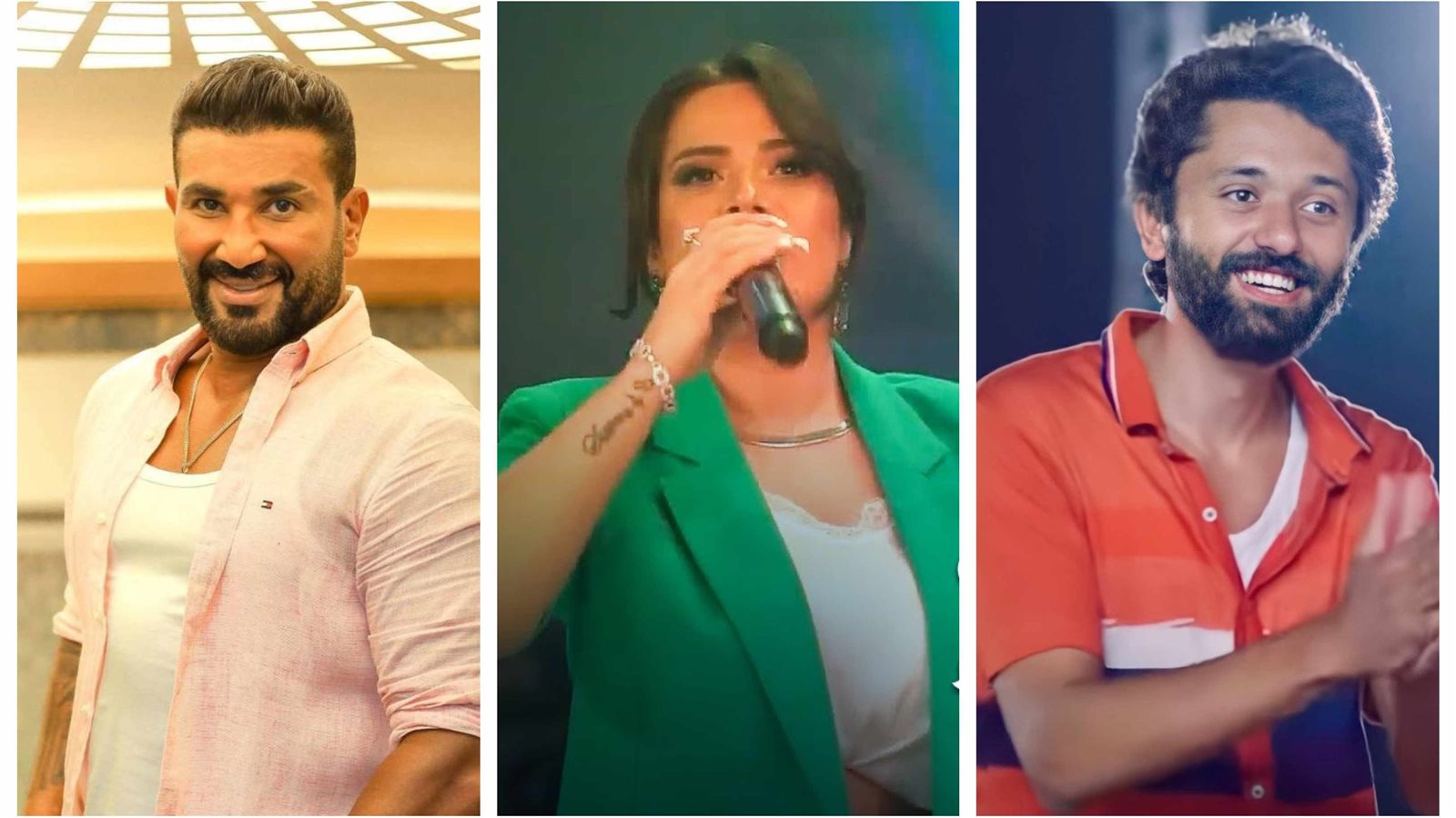 كريم وأحمد سعد وسارة نجوم أغاني ٢٠٢٢