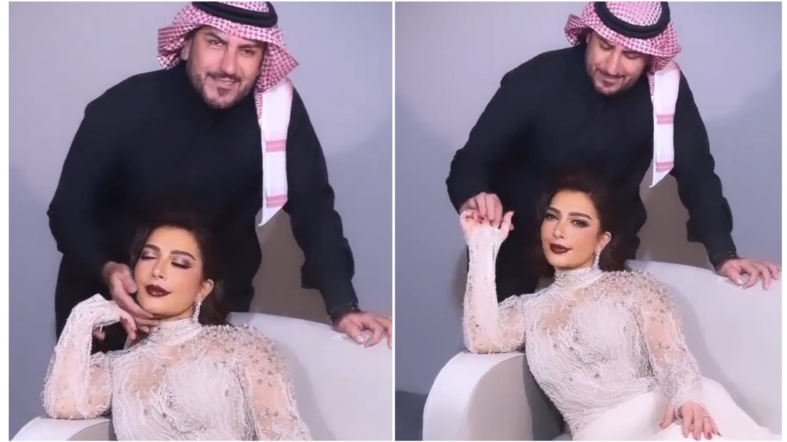 أصالة نصري وزوجها 