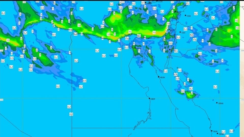 طقس اليوم في مصر 