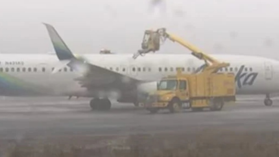 العاصفة الثلجية تشل الطيران الأمريكي 