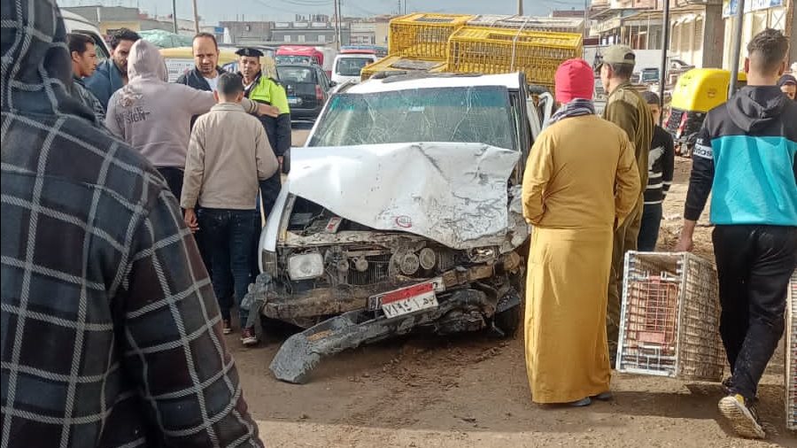 إصابة 9 أشخاص فى حادث تصادم بالبحيرة 