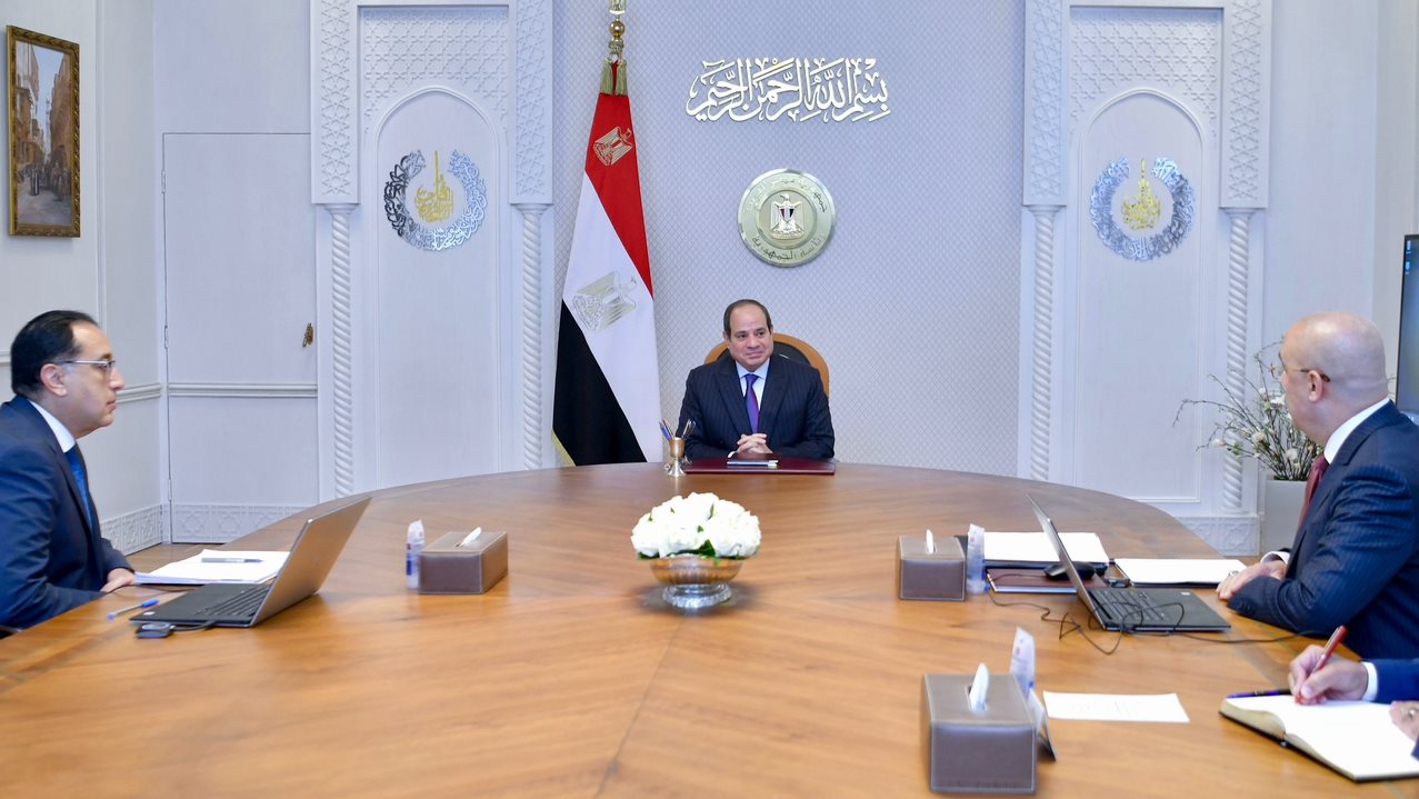 الرئيس السيسي خلال الاجتماع