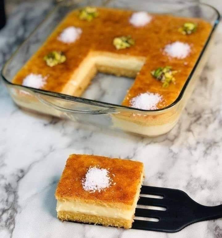 بسبوسة بالقشطة 