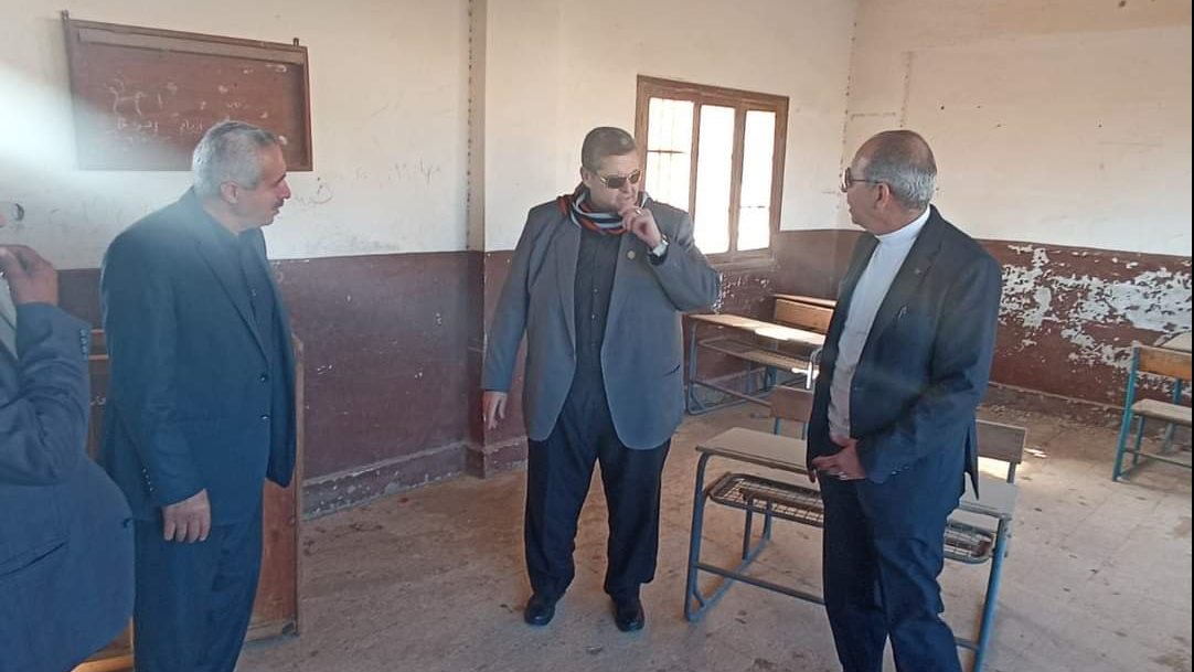 رضوان يتابع مدرسة الأمل برفح