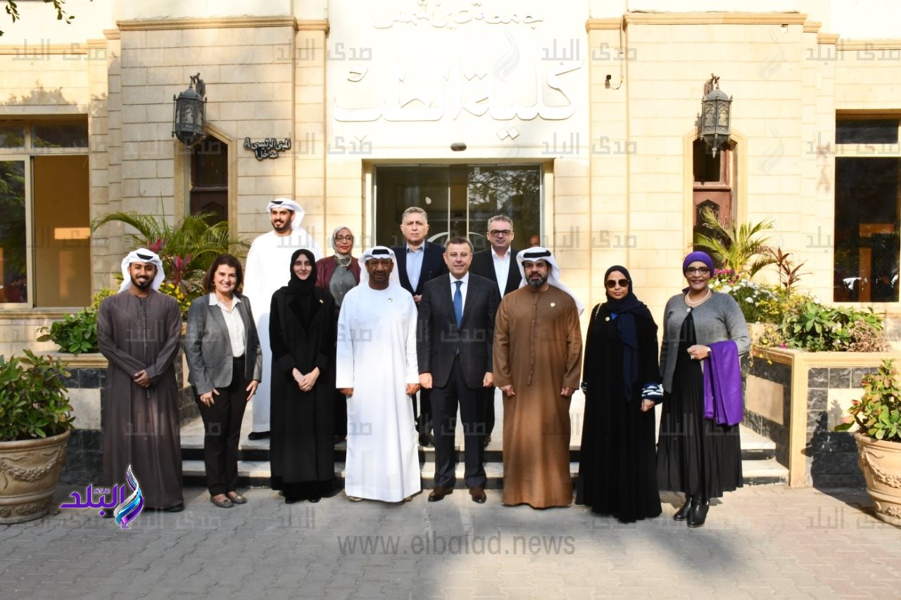 استقبال رئيس جامعة عين شمس لوفد جائزة خليفة التربوية