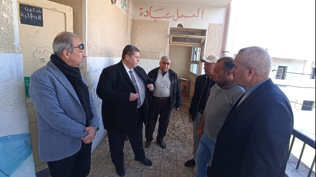 رضوان يتفقد مدرسة ابتدائي بالشيخ زويد 