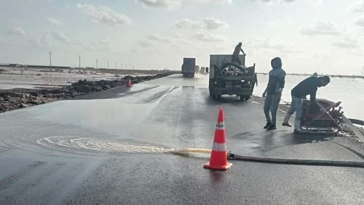 شفط مياه الأمطار بمطروح 