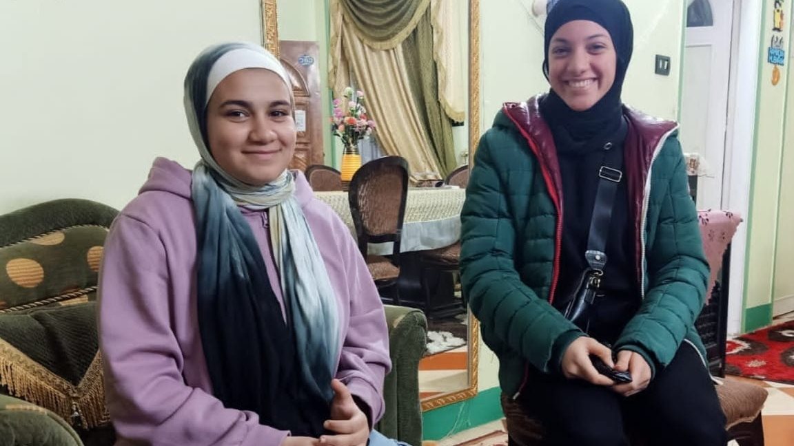 فتاتان ابطال واقعة الأمانة بالغربية 