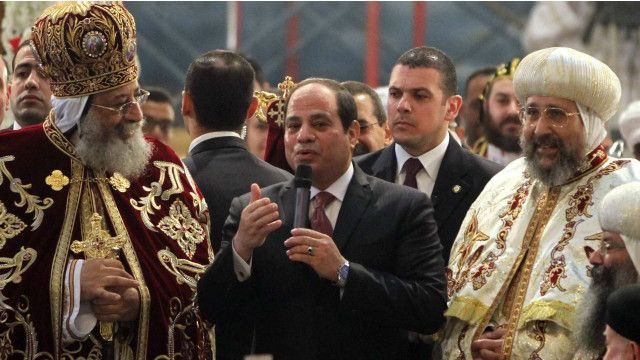 الرئيس السيسي في احتفالات عيد الميلاد المجيد