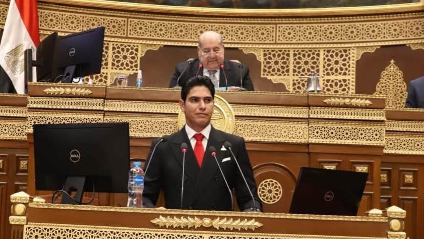 النائب أحمد أبو هشيمة أمام مجلس الشيوخ