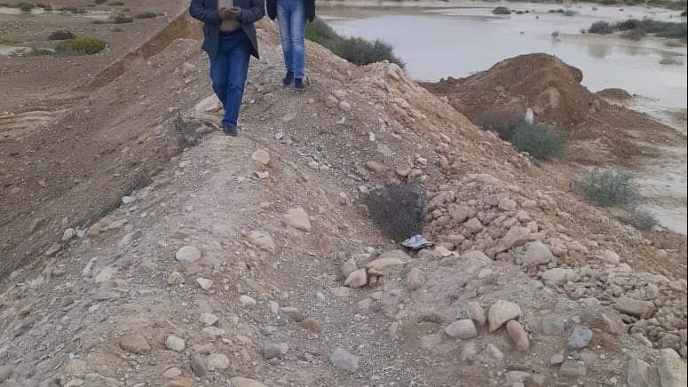 رئيس مدينة الحسنة يتابع مخرات السيول