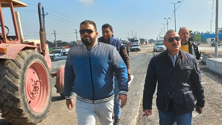 سكرتير عام المحافظة بالبحيرة  يتفقد اعمال إنشاء كوبرى معمل ا