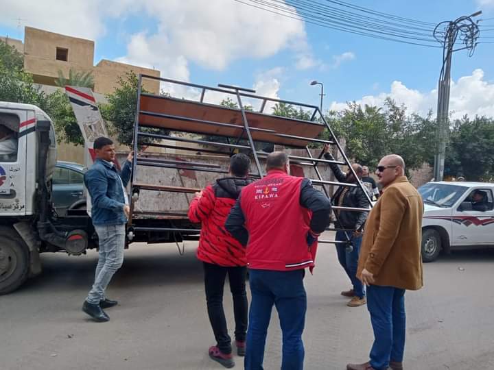 رفع 445 حالة إشغال طريق مخالف خلال حملة مكبرة بالبحيرة