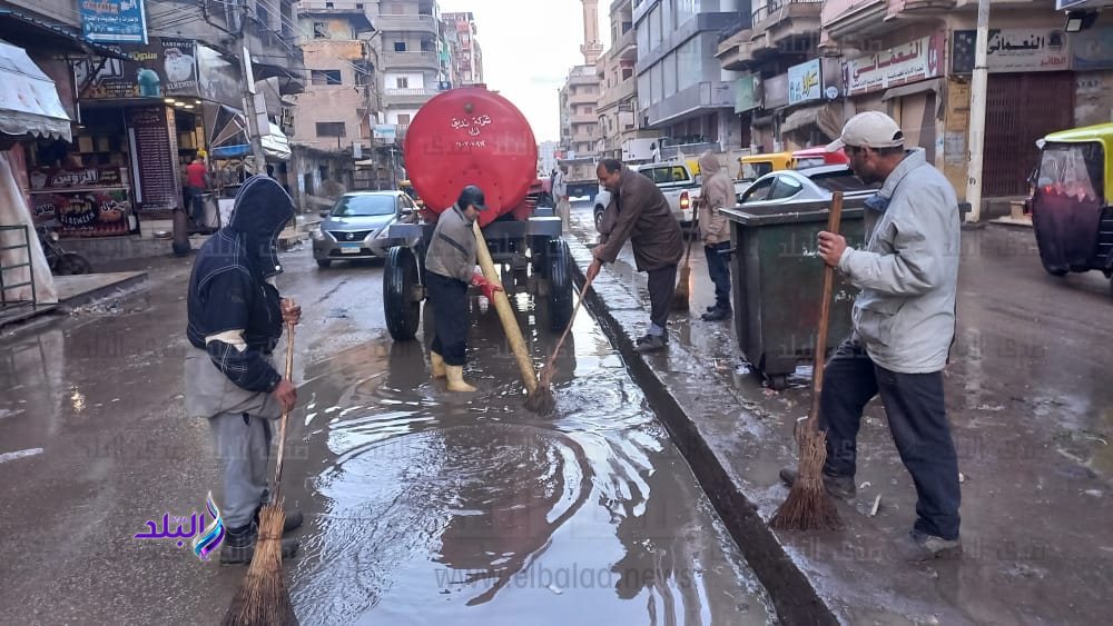 رفع مياه الأمطار في كفر الشيخ 