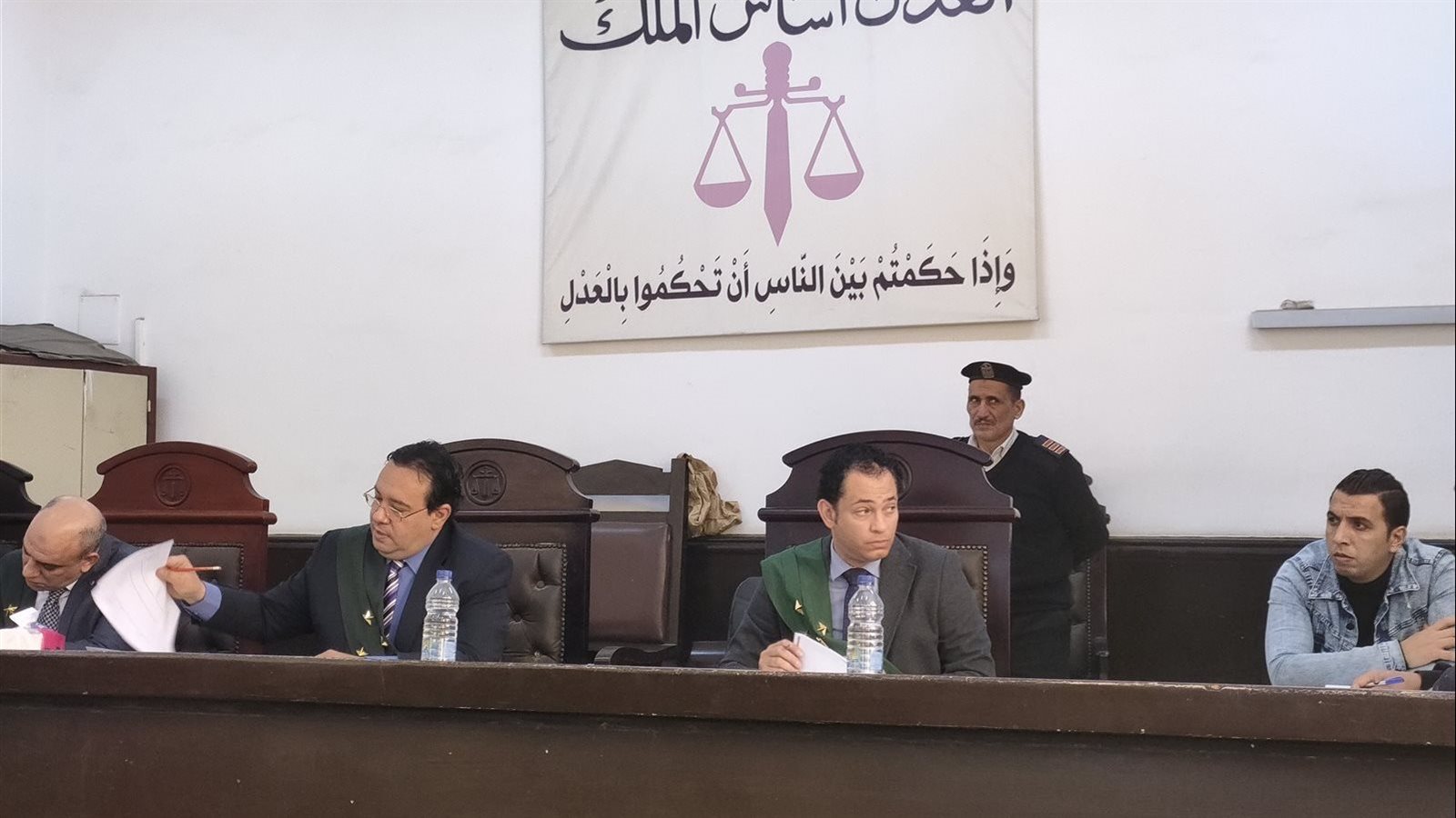 جنايات الفيوم أثناء نمحاكمة المتهمين الثلاثة