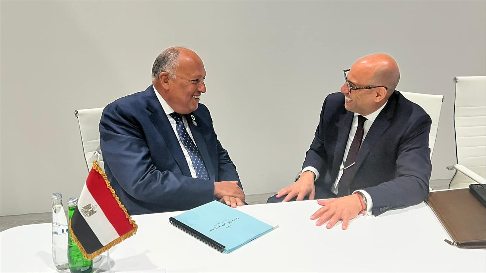 شكري يلتقي السكرتير التنفيذي لإتفاقية الأمم المتحدة الإطارية