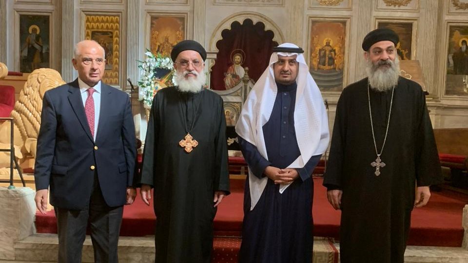 القنصل السعودي في زيارة للكنيسة المرقسية