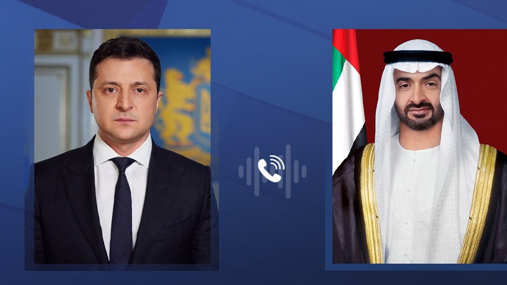 رئيسا الإمارات وأوكرانيا 
