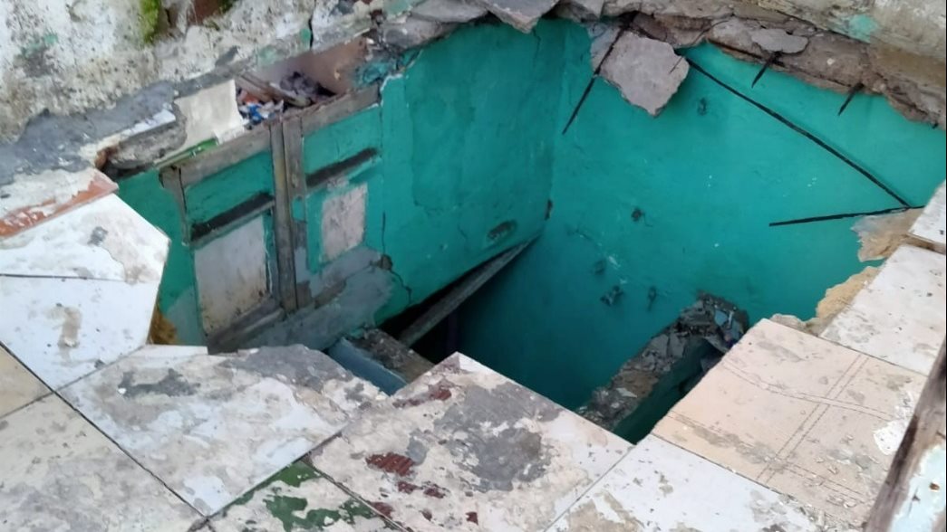 صورة من موقع الانهيار 