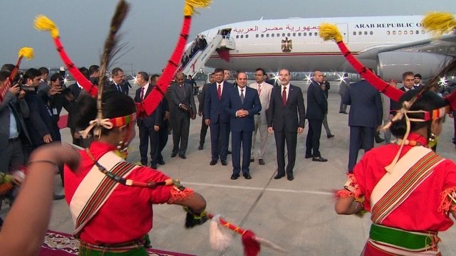 رئيسة جمهورية الهند ورئيس الوزراء يستقبلان الرئيس السيسي