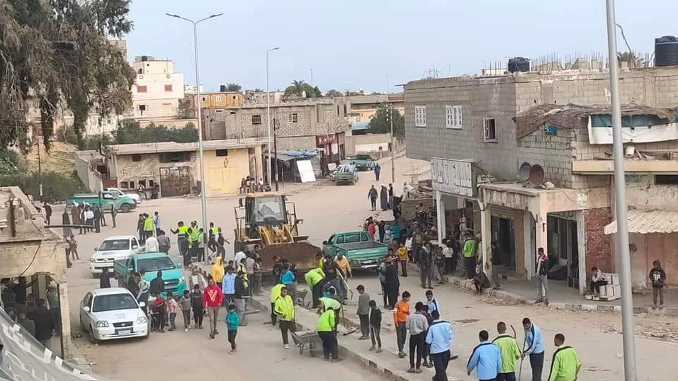 حملة النظافة بشوارع الشيخ زويد 