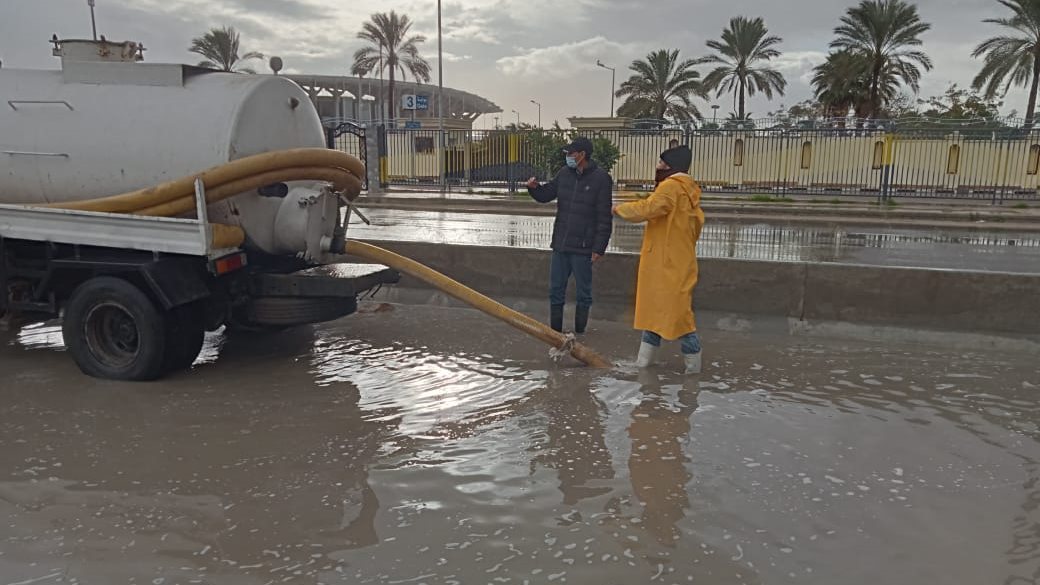 أمطار غزيرة تضرب الإسكندرية