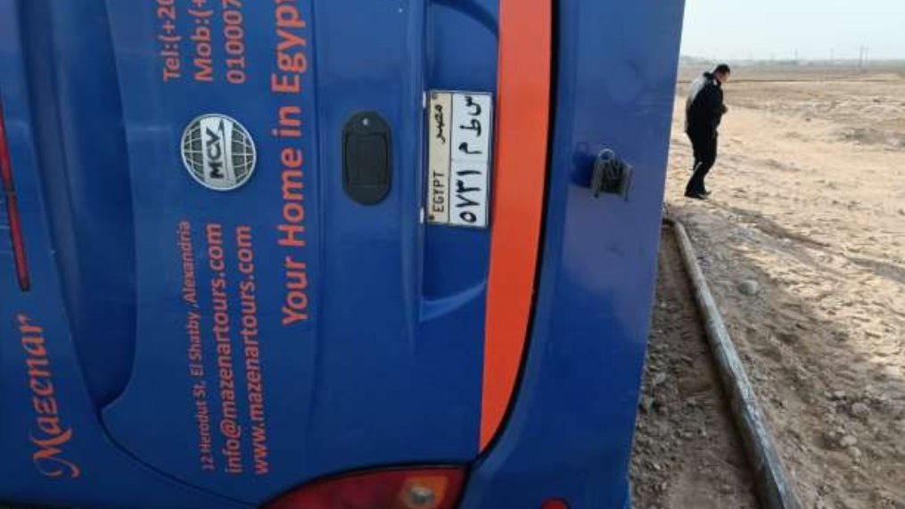 انقلاب اتوبيس سياحي بجنوب سيناء 