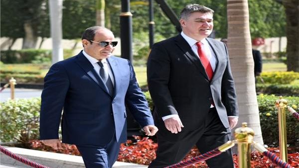 السيسي ورئيس كرواتيا