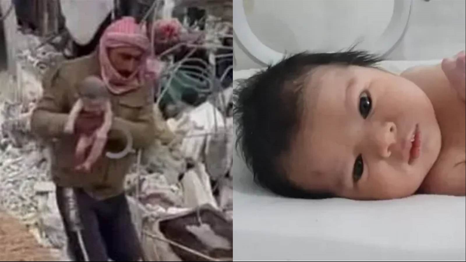 الطفلة آية ولدت تحت الأنقاض