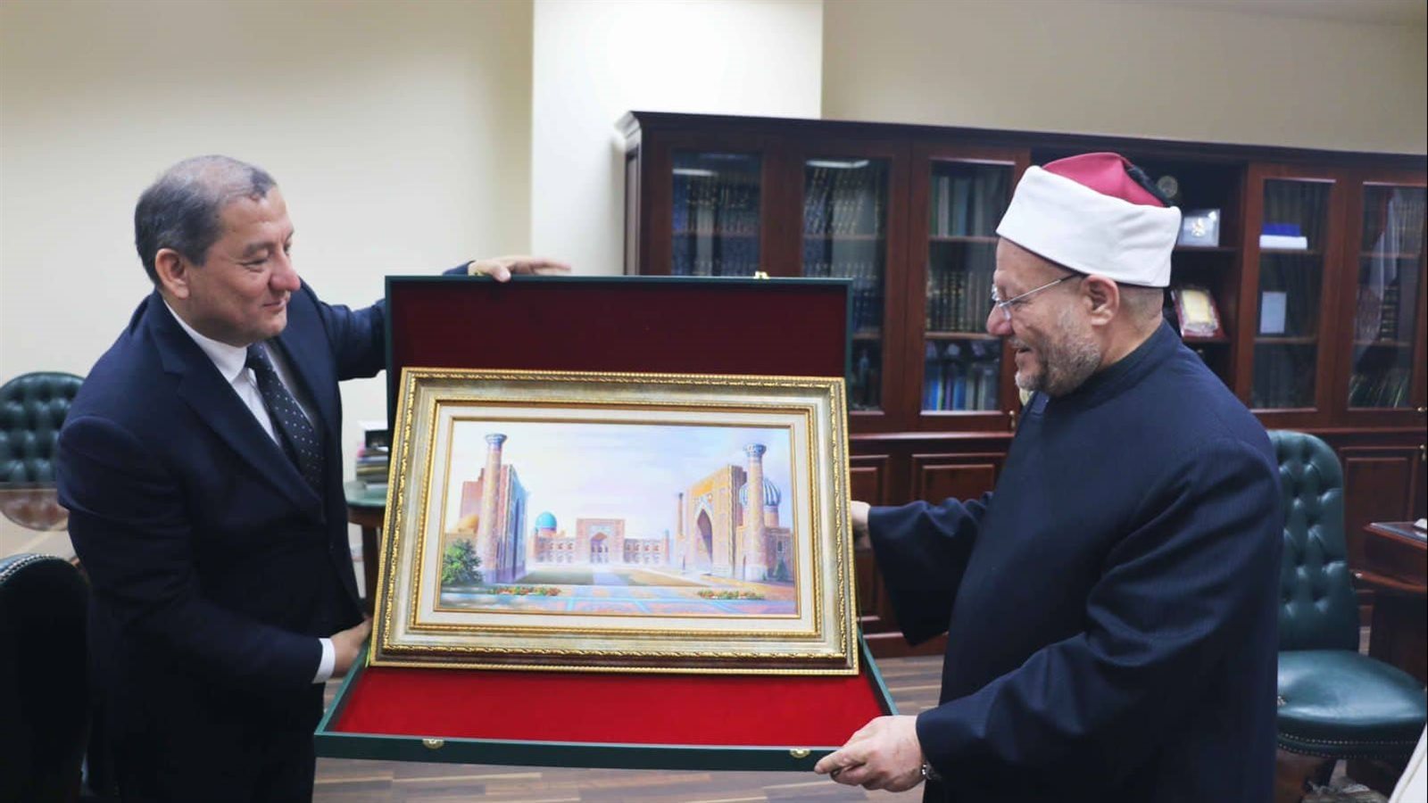 مفتي الجمهورية يستقبل وفدًا أوزبكستانيًّا