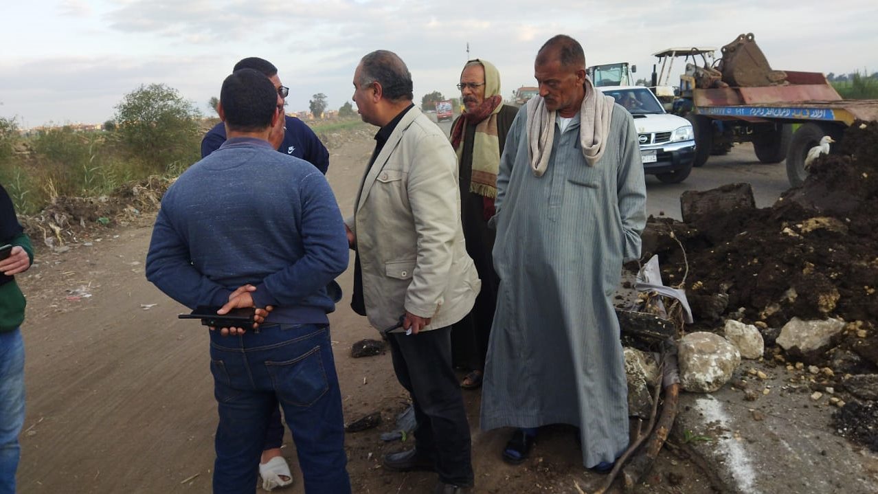 هبوط أرضي بشوارع الغربية 
